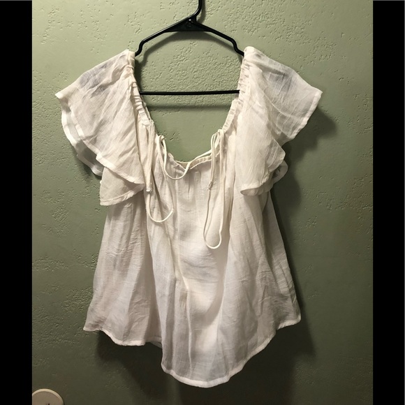 Charlotte Russe Large White off the shoulder shirt
